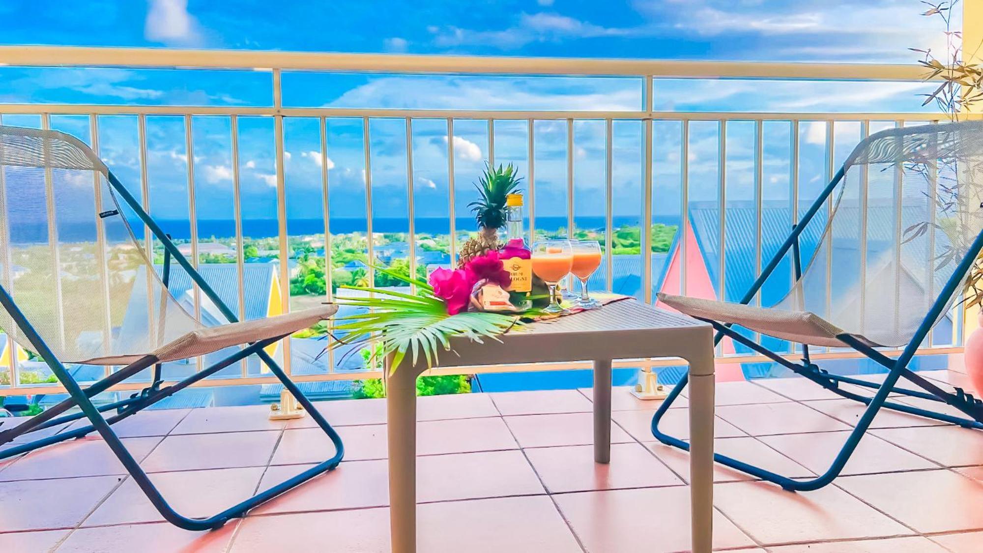 Magnifique Appartement Fleurs Caraibes - 6 Personnes En Residence Avec Piscine Privee - Sainte Anne Bagian luar foto